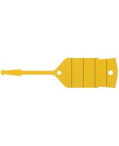 Porte-clés jaune - 76x37 mm...