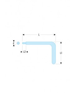 CLE MALE COUDEE ISOLEE 3 MM
