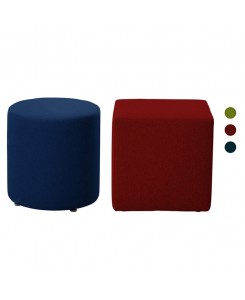 Pouf rond bleu H 460 mm Ø...