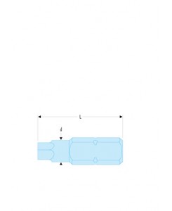 EMBOUT 1/4 CARRE N 3 LONG 25MM