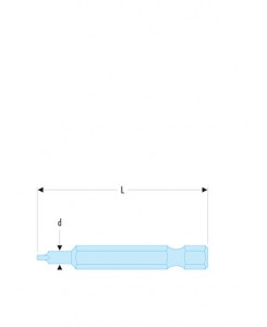EMBOUT 1/4 CARRE N 2 LONG 50MM