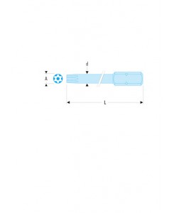 EMBOUT 1/4 TORX TR 10 L 70 MM