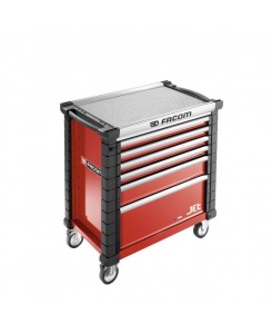Servante JETM4 6 tiroirs rouge