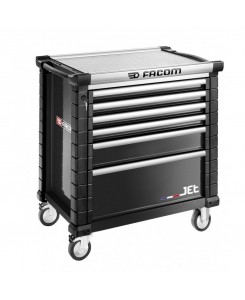 Servante JETM4 6 tiroirs noire