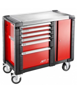 Etabli mobile 6 tiroirs rouge