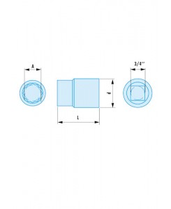 3/4 DOUILLE METRIQUE - 32 SR