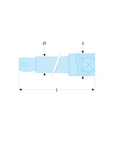 RALLONGE 1/4' LONGUEUR 55MM