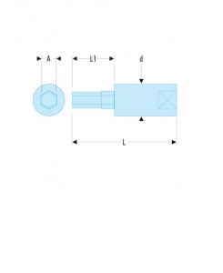 DOUIL-TVIS 1/4' 6P 4 MM