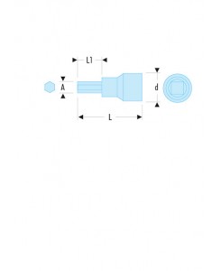 DOUILLE TOURN. 1/4 ISOLEE 5MM