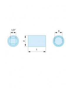 1/2'' DOUILLE METRIQUE - 6 SR