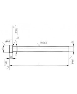 Ejector Pin Type AH dim 9 X...
