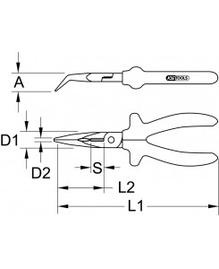 Pince à bec demi-rond...