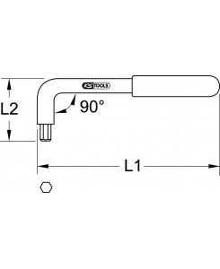 Clé mâle coudée à six pans...