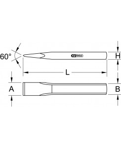 Burin nervuré tête ovale...
