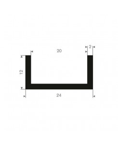 Profilé en U 20mm Longueur 50m