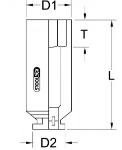 Douille longue à chocs 12...