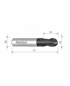 Solid carbide ball end mill...