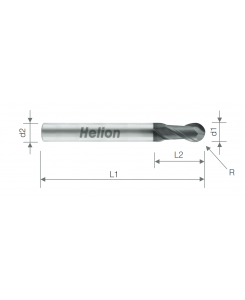 Solid carbide ball end mill...