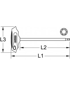 Clé mâle tête sphérique...