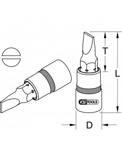Douille tournevis fente...