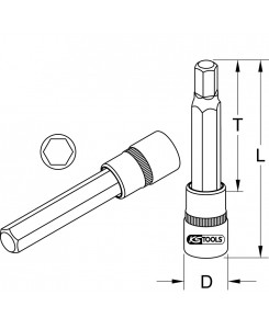 Douille tournevis 6 pans...
