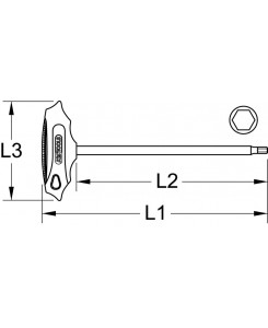 Clé mâle poignée en ''T''...