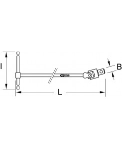 Clé à douille articulée...