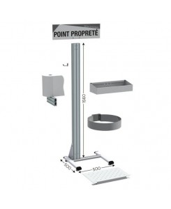 NETPOST 450 INOX l 500 x P...