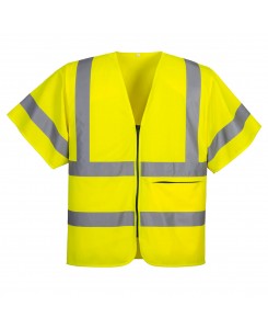 Hi-Vis Half Sleeve Zip Vest