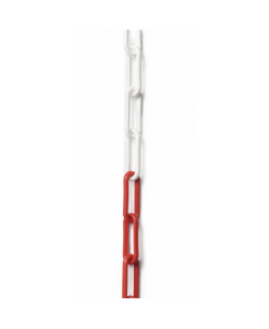 Chaine plastique blanc / rouge