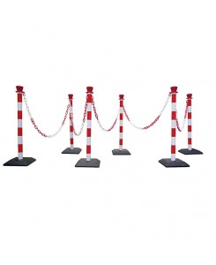 Kit de 6 poteaux PVC avec...