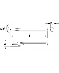 Burin octogonal 12 mm