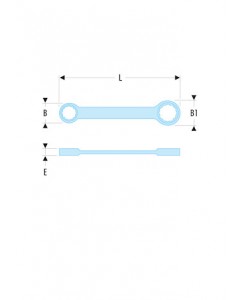CLE POLYGONALE DROITE 8X9MM