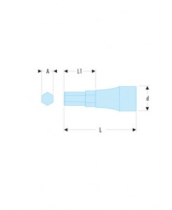 DOUILLE 3/4' TVS HEXAGONALE...
