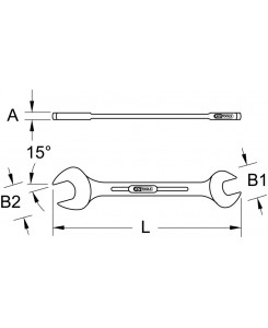 Clé à fourche TITANplus 6x7 mm