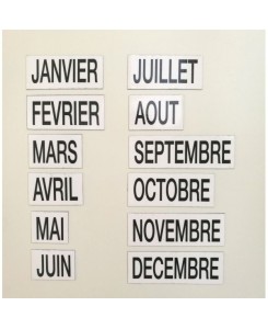 Lot de 12 mois de janvier à...