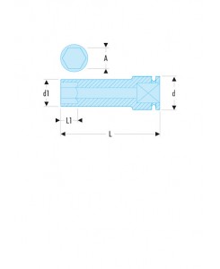 DOUILLE IMPACT 1/2' LONG...