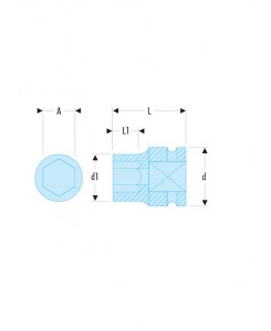 DOUILLE 1/2 9 MM 12 PANS...