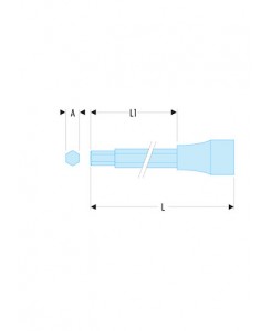 DOUIL-TVIS 1/2' 6PANS 6MM LONG