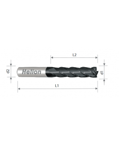 Solid carbide end mill long...