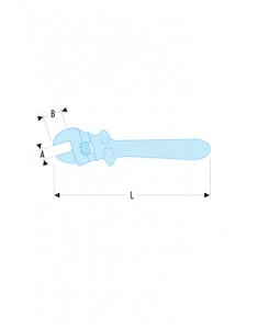 CLE A MOLETTE ISOLEE 44 MM