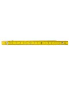Mètre pliant jaune en bois,...