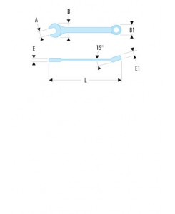 CLE MIXTE COURTE 6 PANS 3/16'