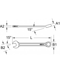 Clé mixte TITANplus 11-16'' mm