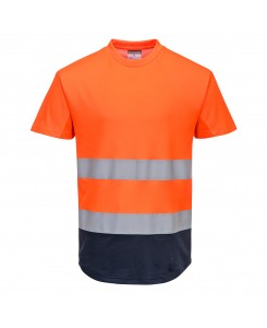Two-Tone Mesh T-Shirt