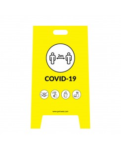 Covid A Frame Warning Sign