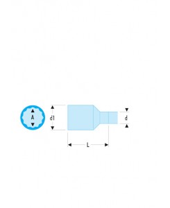 DOUILLE 1/2 ISOLEE 19 MM