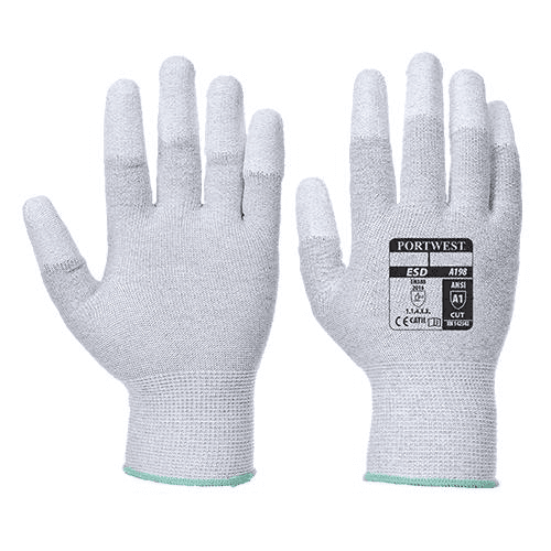 Antistatic PU Fingertip Glove  /couleur :  Grey /size : S