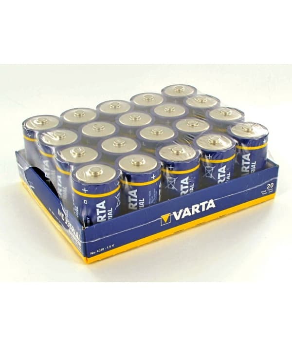 20 PILES ALCALINE INDUSTRIAL VARTA - LR20 D
