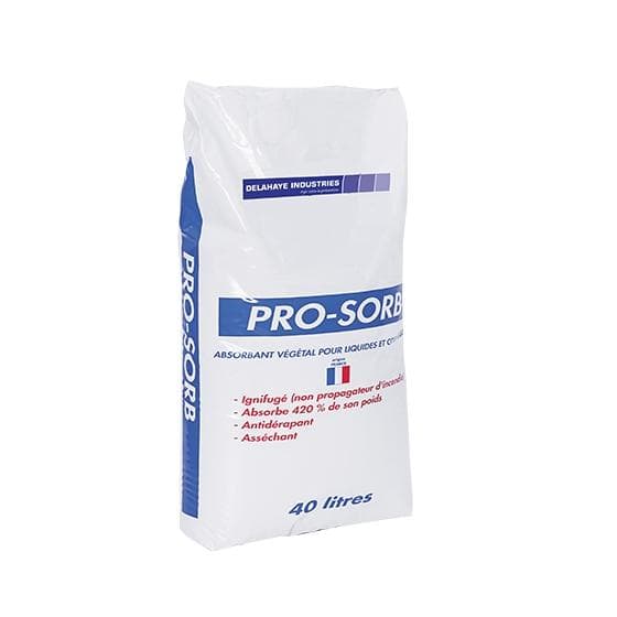 PRO SORB : Granulé Végétal absorbant tous liquides, ignifugé,